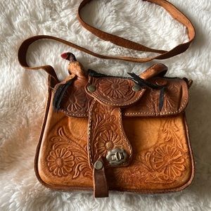 Vintage Leather Saddle Purse